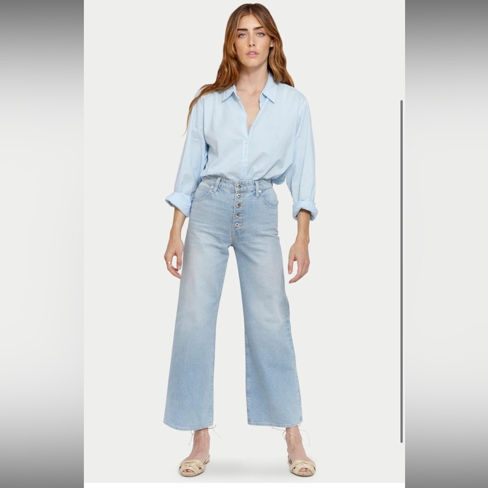 Eve Denim High Rise Wide Leg Charlotte Cotton Jeans - Made in USA